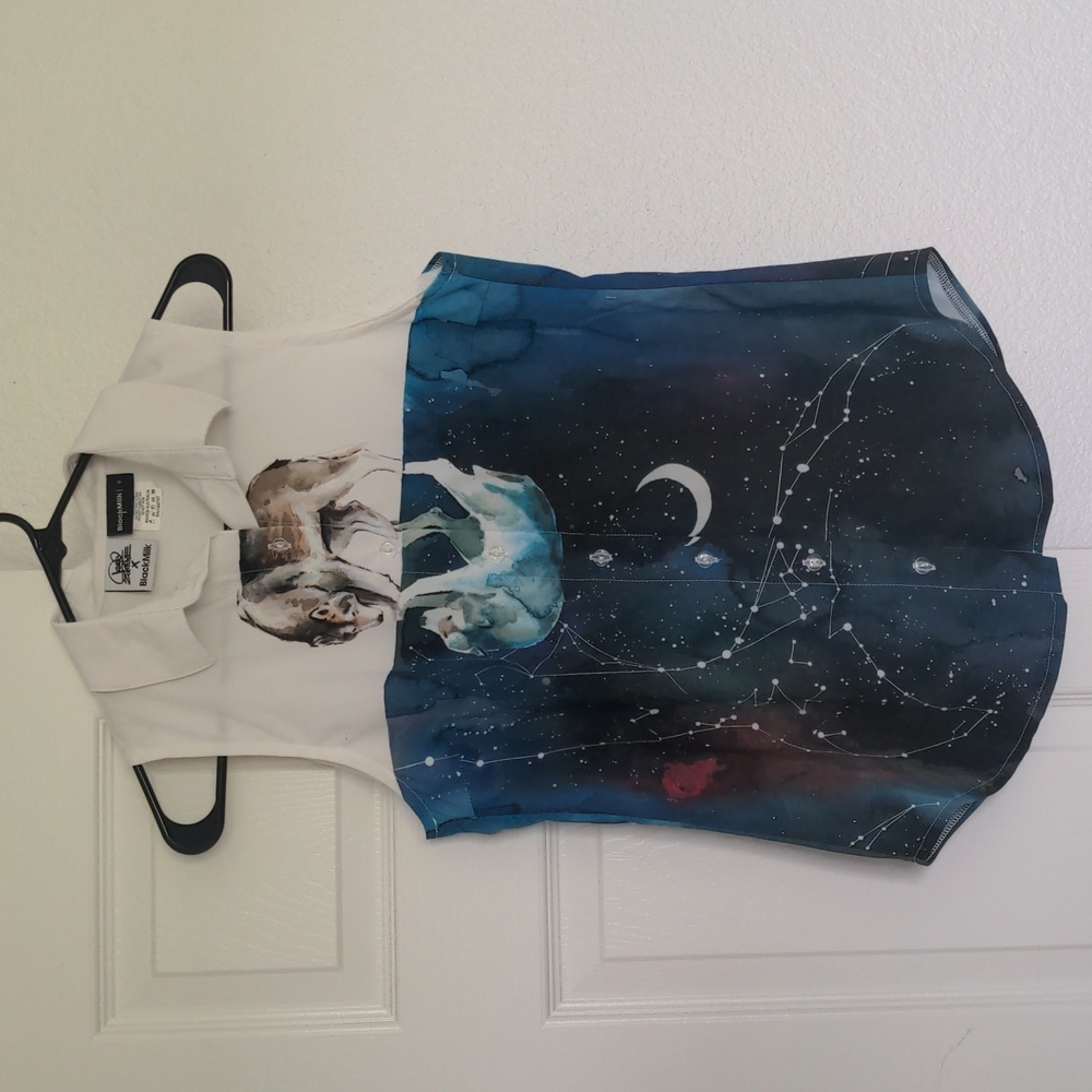 Blackmilk The Great Soul Business Time Shirt Top Lora Zombie Art Size S Small